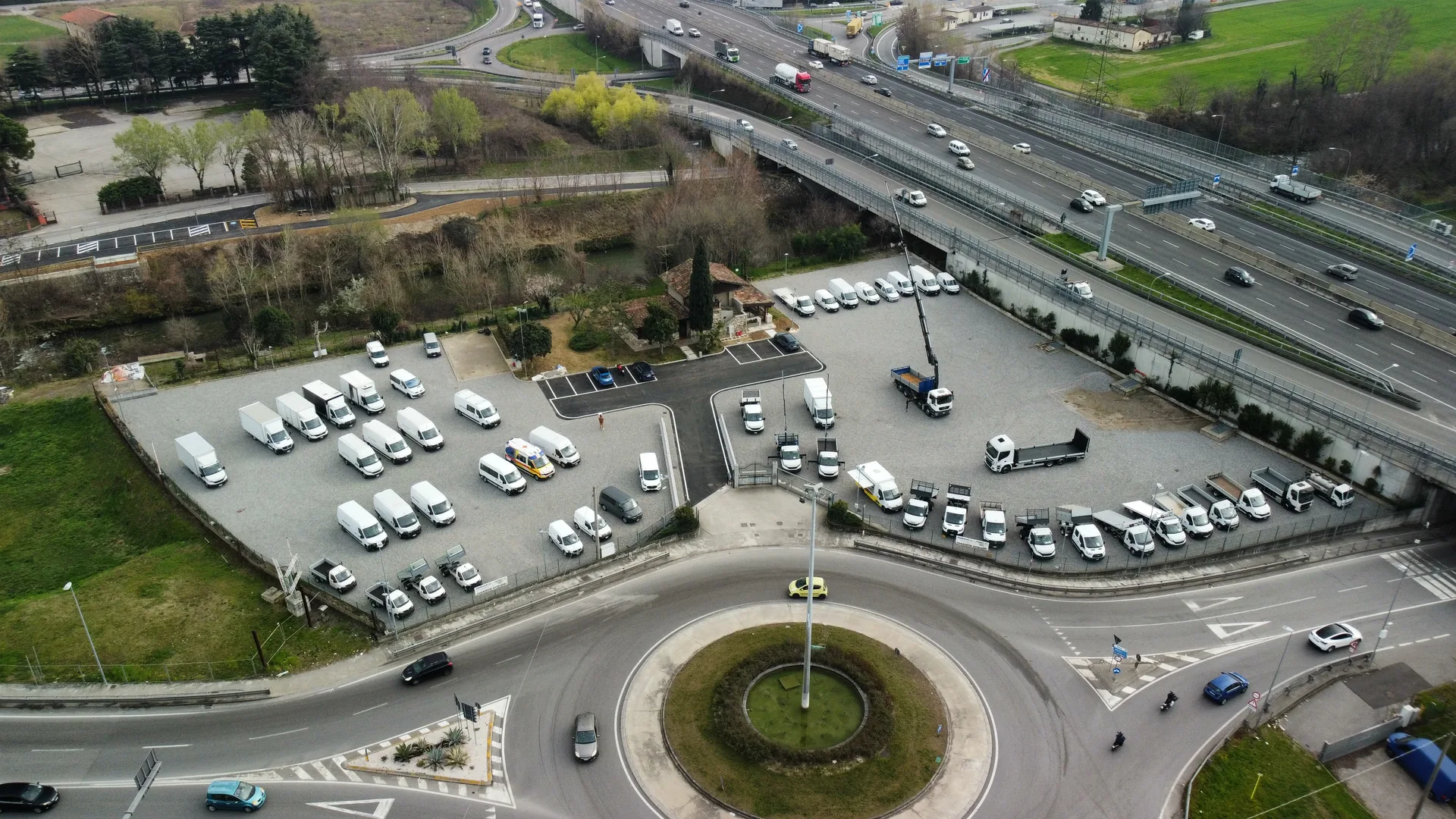 Vista aerea della sede Da.Ma. Car Srl a Roncadelle